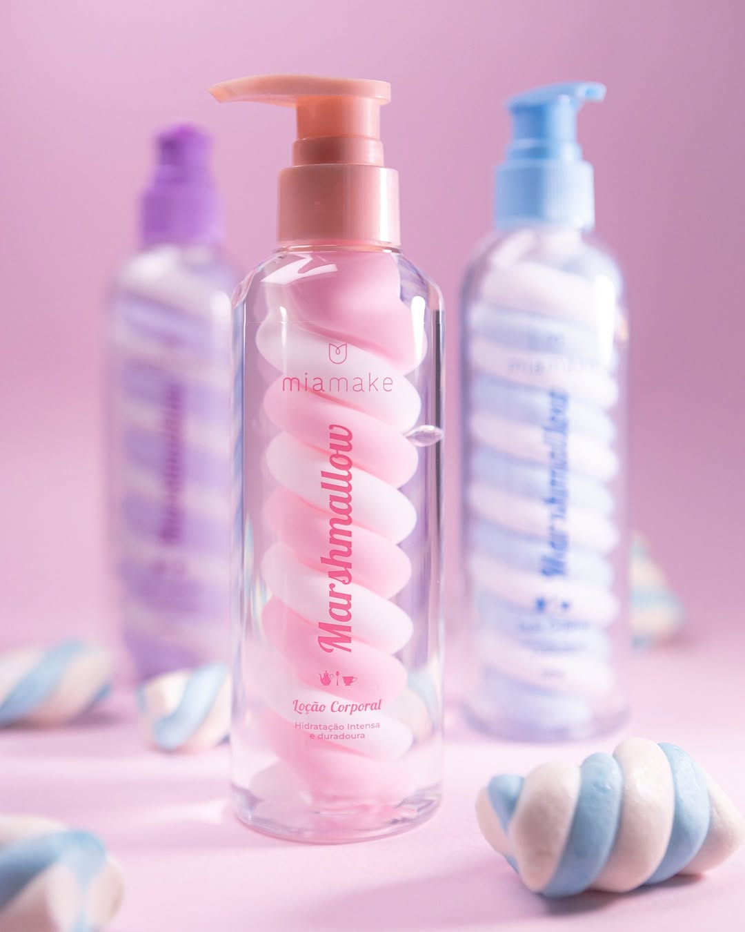 Hidratante Corporal Marshmallow Gel + Creme Mia Make – Textura Leve, Hidratação e Toque Macio