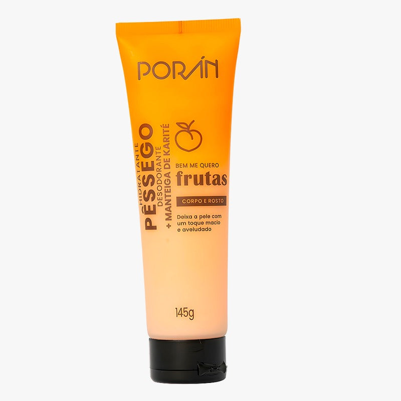 Hidratante Pêssego + manteiga de karité Corpo e Rosto - Porán