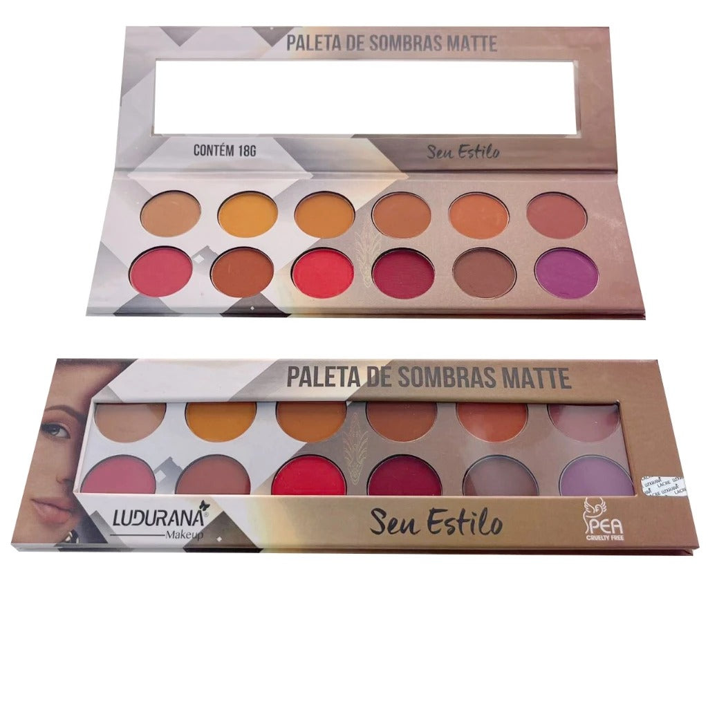 Paleta de Sombras Seu Estilo 12 cores - Ludurana
