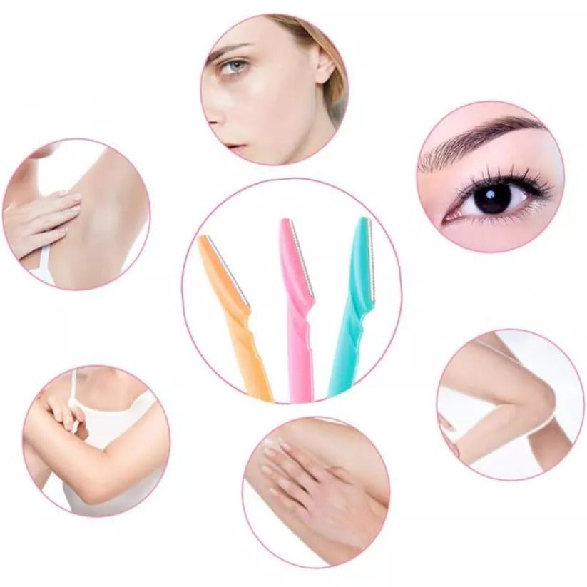 Kit Com 6 Navalhas para sobrancelha EyeBrow Razor