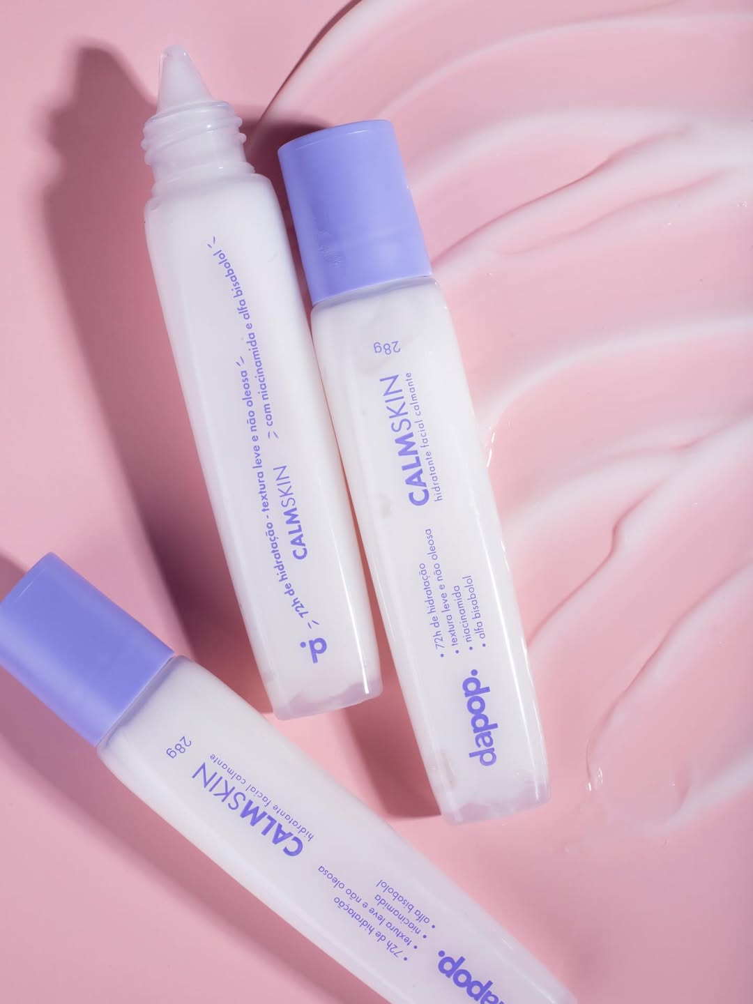 Hidratantes faciais Dapop – LINHA CALMSKIN & VITASKIN